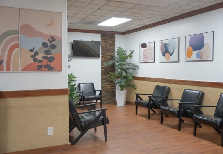 Waiting room at the Desert Inn office